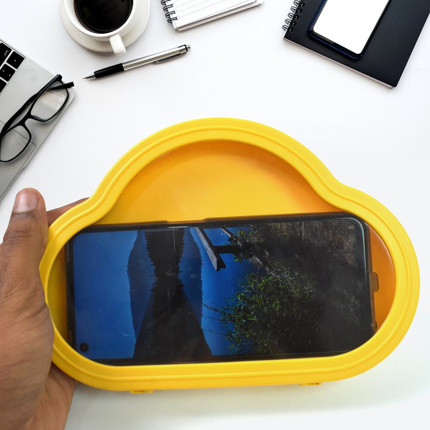 Smartphone / Mobile Stand, Waterproof Case, Smartphone Stand Case (1 pc / Yelllow colour) Smartphone / Mobile Stand, Waterproof Case, Smartphone Stand Case (1 pc / Yelllow colour)